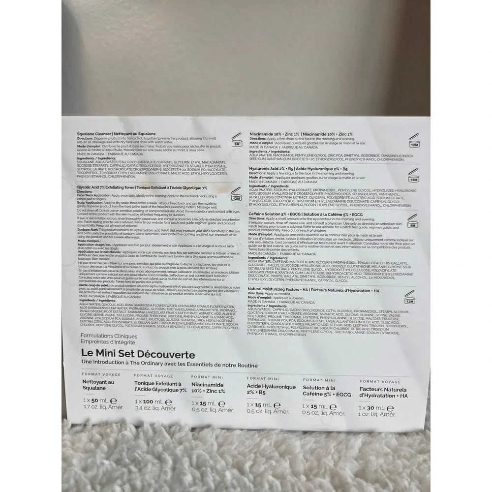The Ordinary Mini Discovery Set 6-Piece Skincare Regimen Essentials Travel Kit